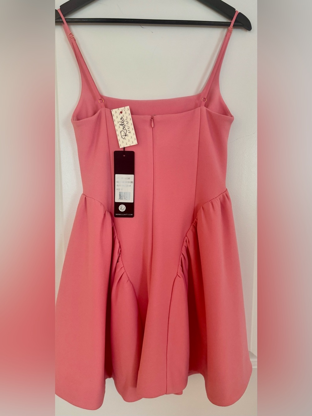 NWT! Elliatt Pink Square-Neck Mini Dress/Size Small - Picture 6 of 10